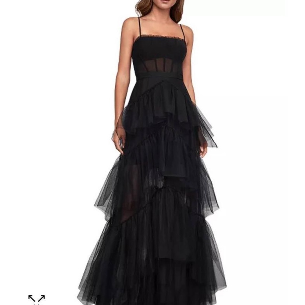 PROM, BCBG designer prom or formal gown in black. Size 0/2